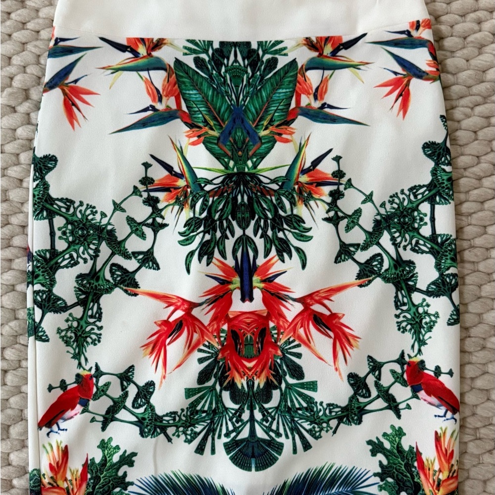 Floral Print Pencil Skirt - Multicolor